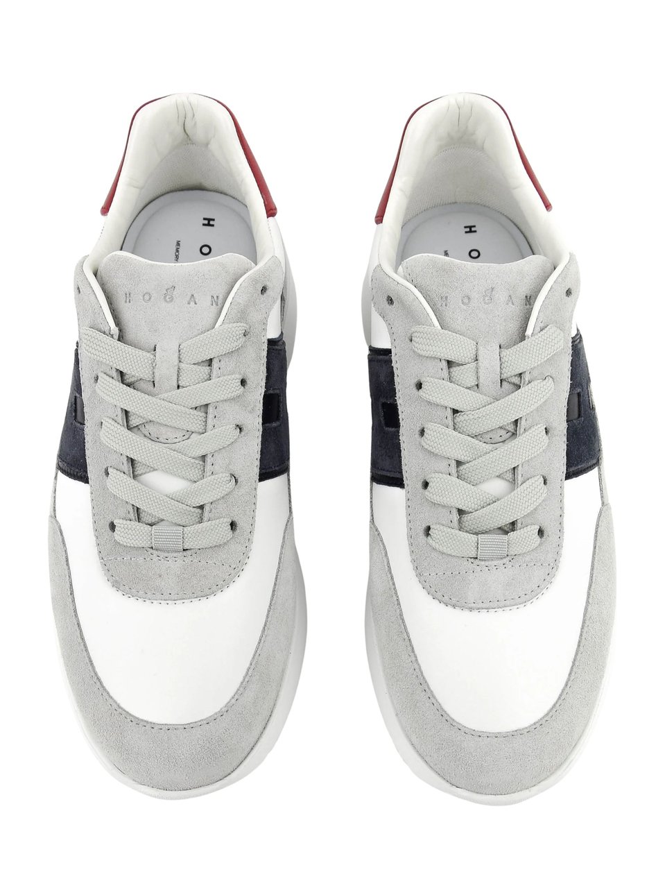 HOGAN Interaction 3 Suede Overlay Sneakers Grijs