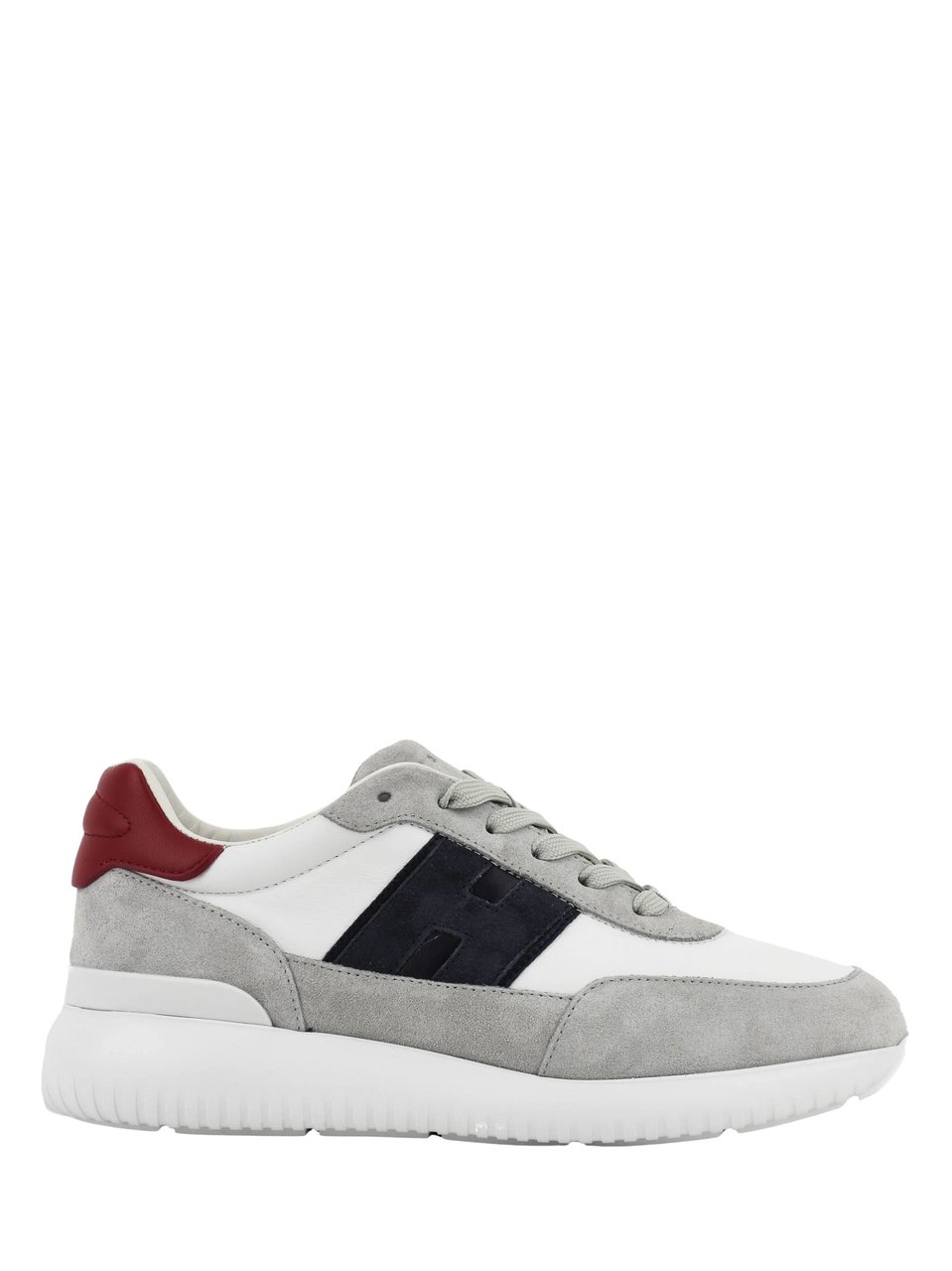 HOGAN Interaction 3 Suede Overlay Sneakers Grijs