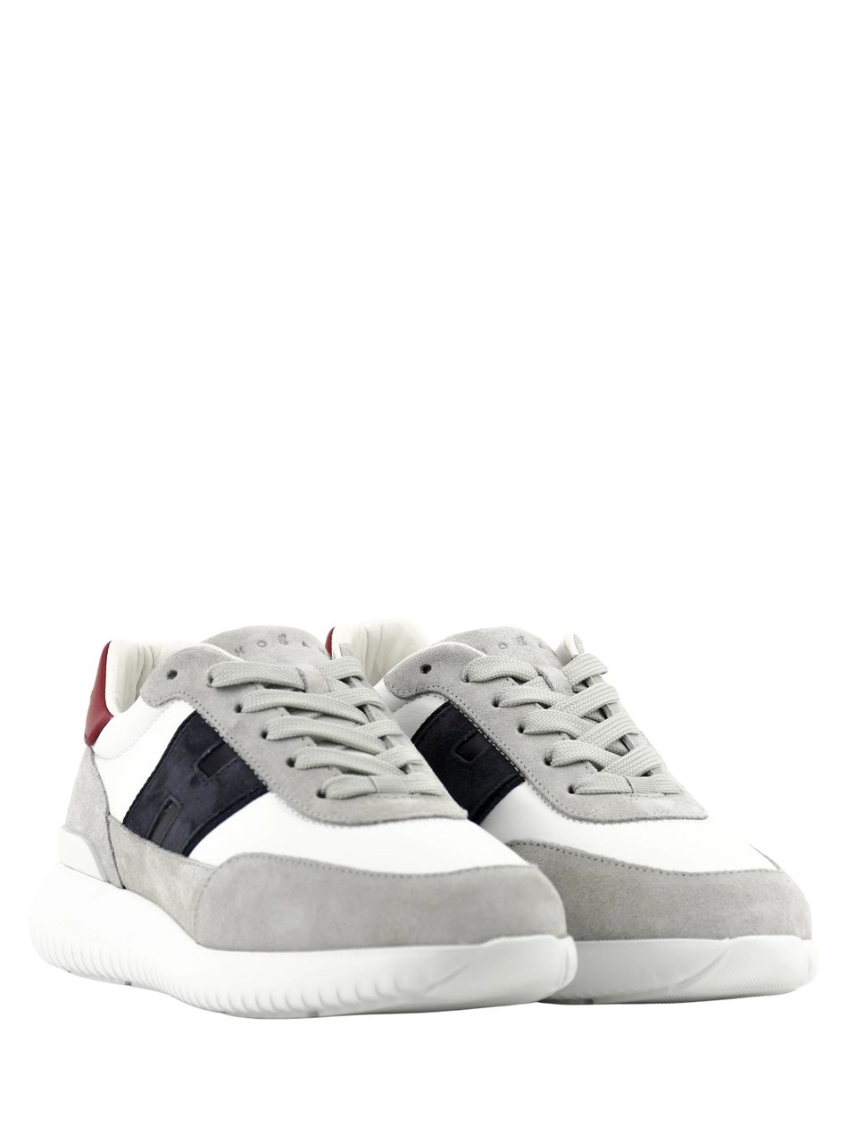 HOGAN Interaction 3 Suede Overlay Sneakers Grijs