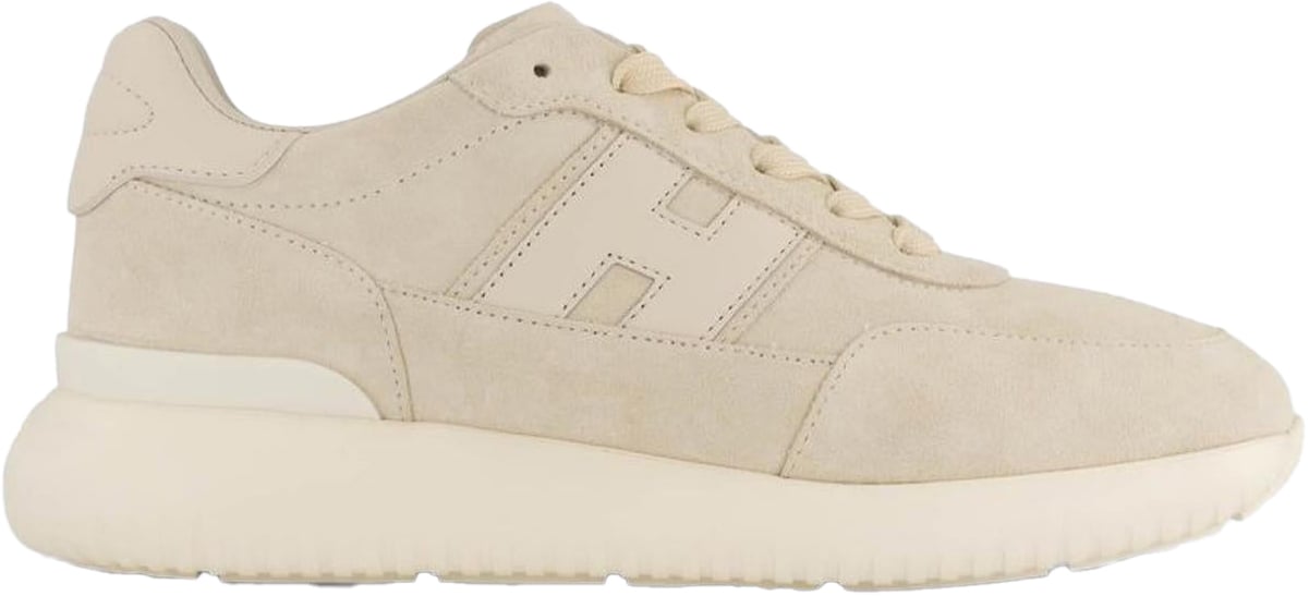 Hogan Heren H709 Allacciato H Banda Suede sneakers Wit