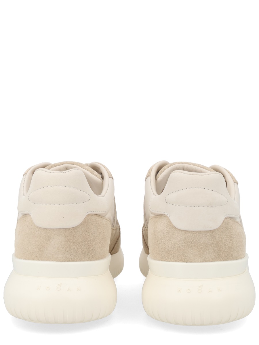 HOGAN Beige Suede Overlay Sneakers Neutraal