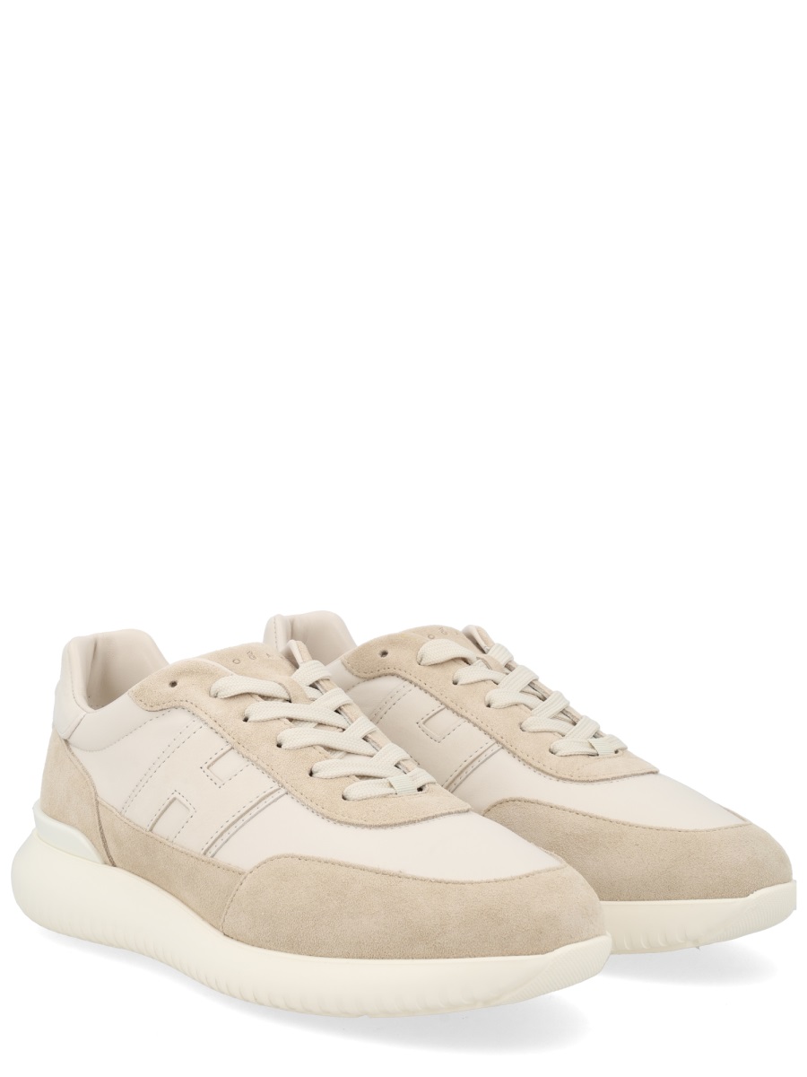 HOGAN Beige Suede Overlay Sneakers Neutraal