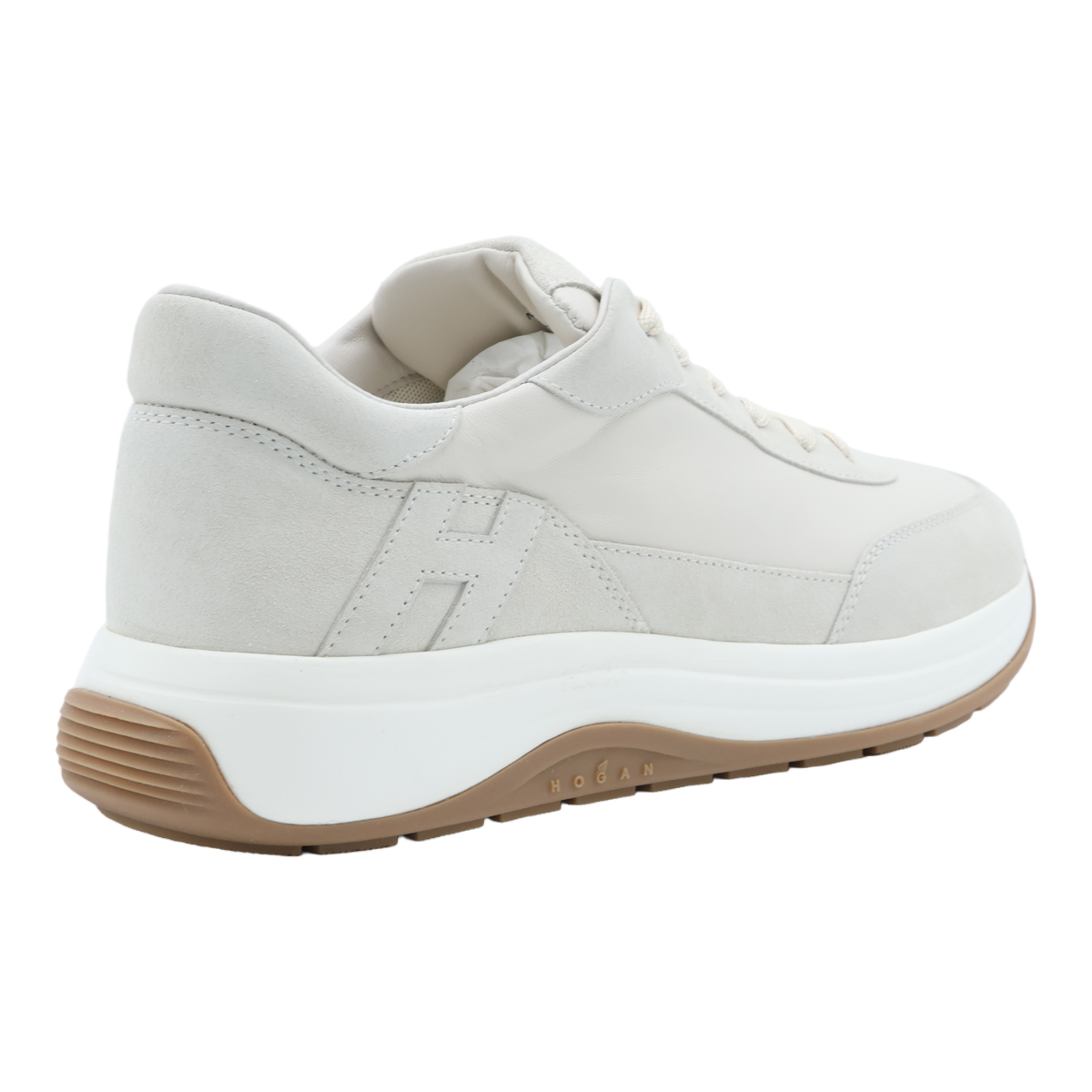HOGAN Minimalist Sneakers with Tonal Embossed Detail Wit