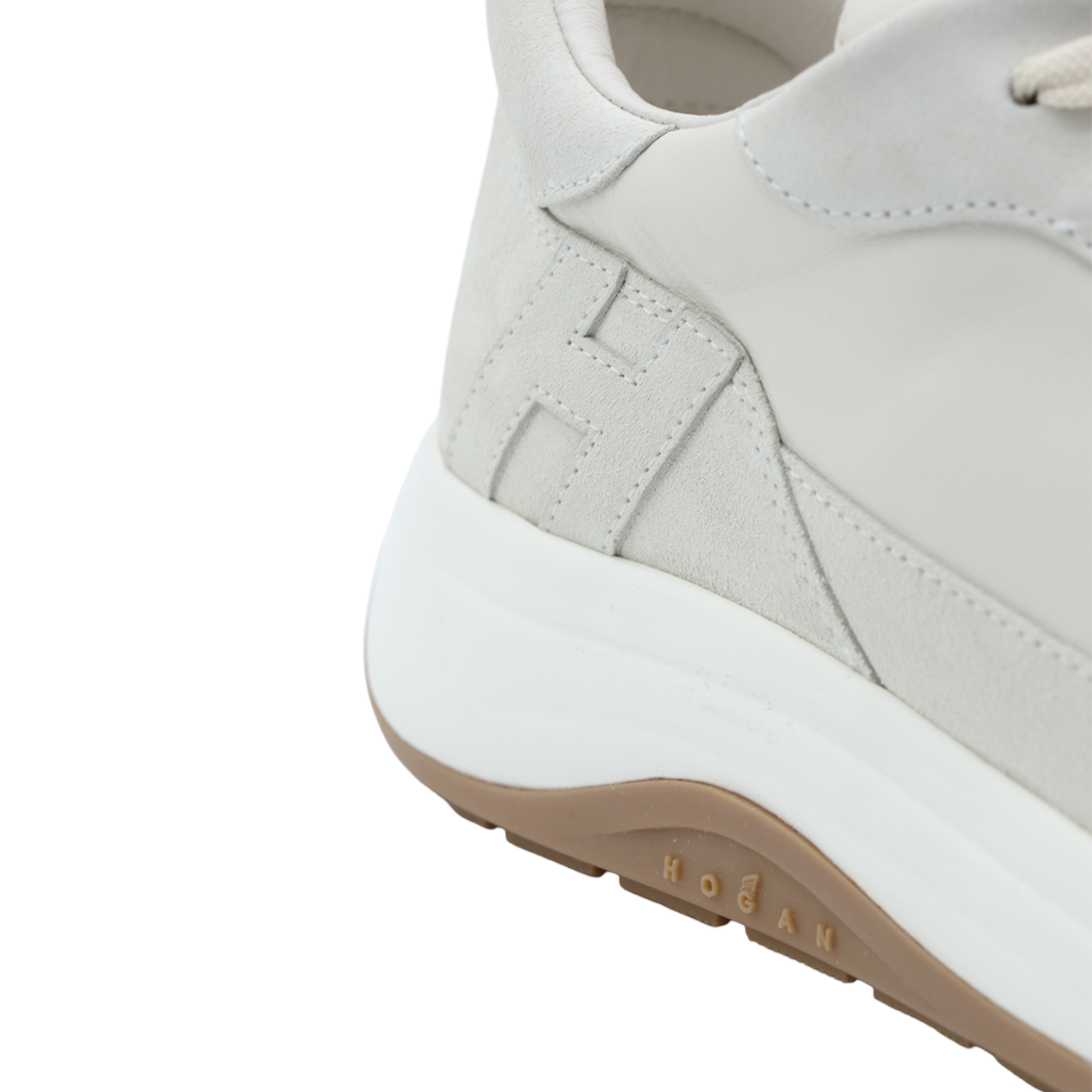 HOGAN Minimalist Sneakers with Tonal Embossed Detail Wit