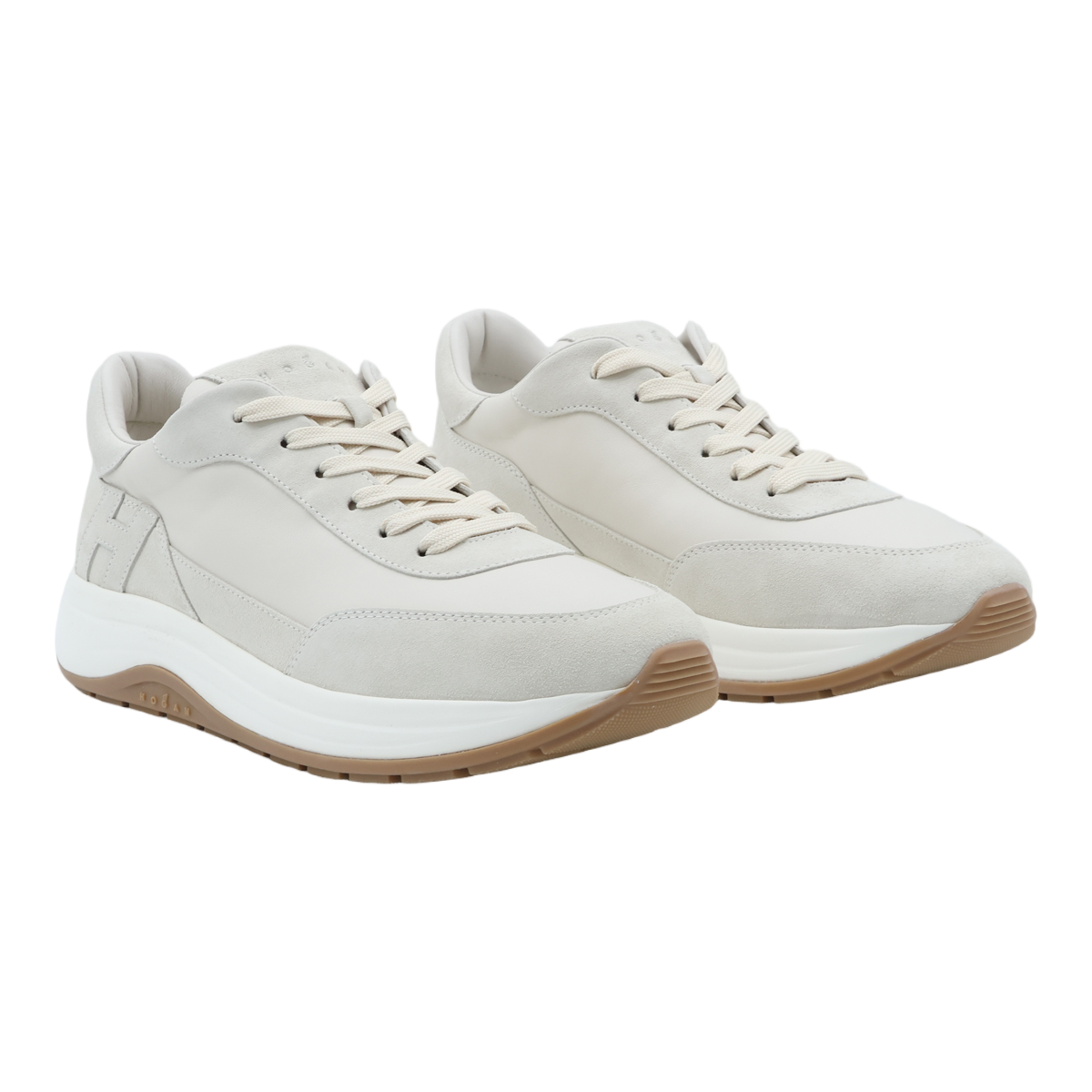 HOGAN Minimalist Sneakers with Tonal Embossed Detail Wit