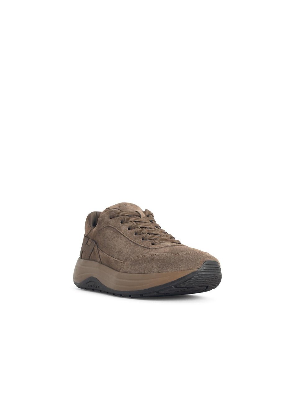 HOGAN 'Hi-Light' Brown Suede Sneakers Bruin
