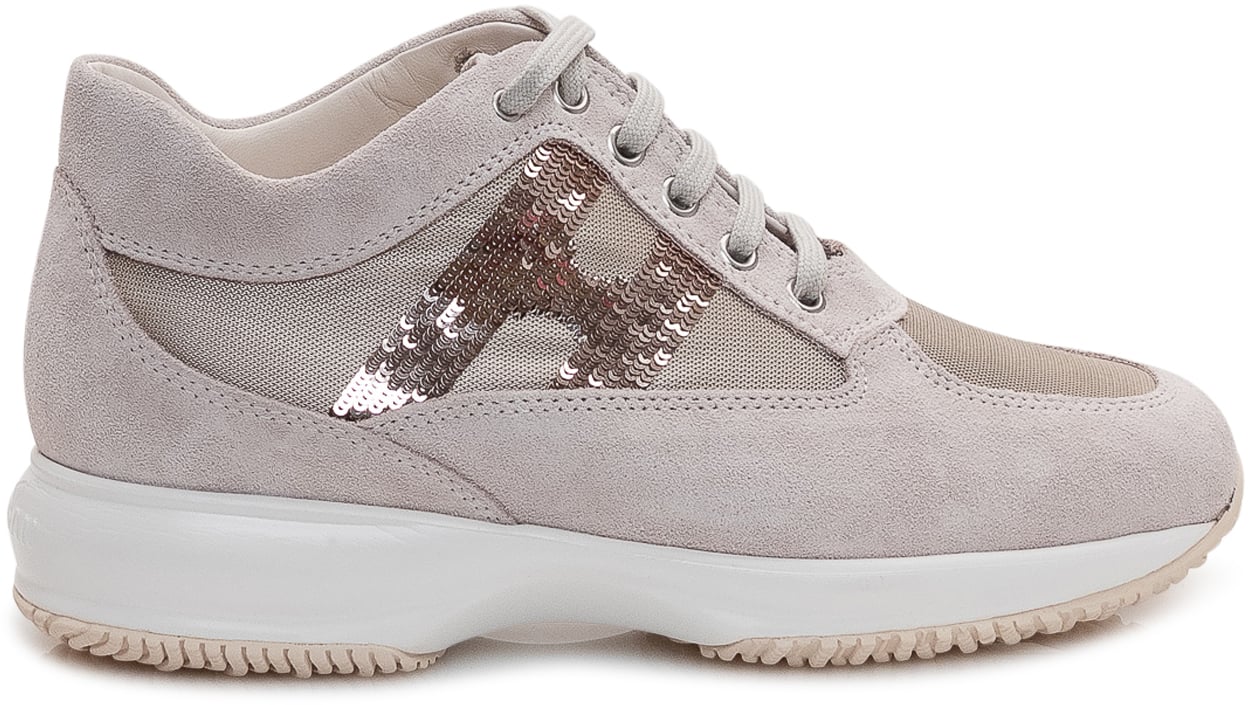 HOGAN Interactive H Sneakers Con Paillettes Lichtgrijs