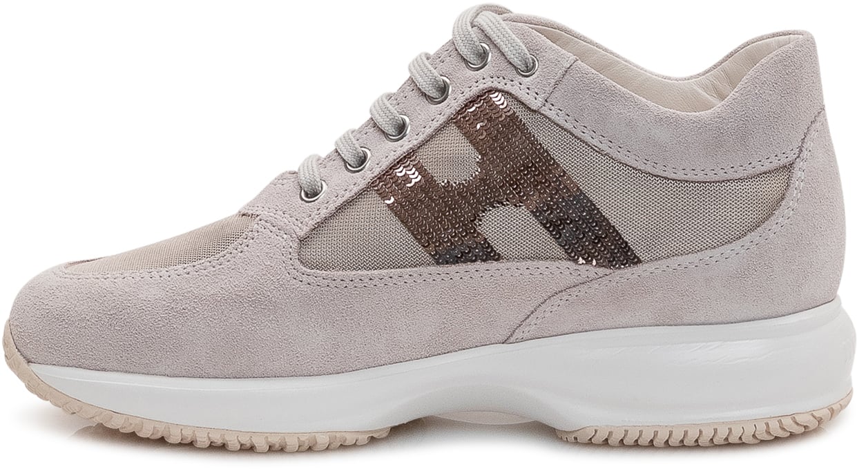 HOGAN Interactive H Sneakers Con Paillettes Lichtgrijs