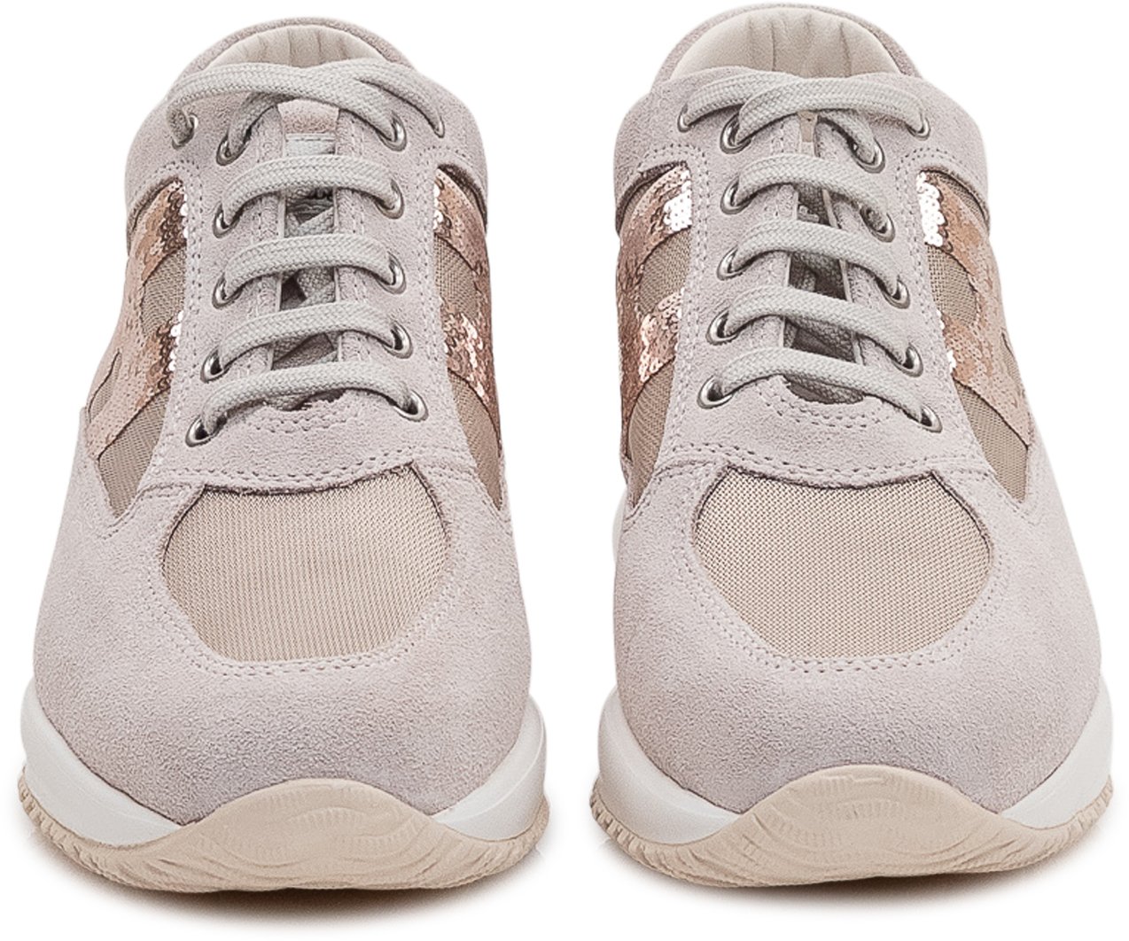 HOGAN Interactive H Sneakers Con Paillettes Lichtgrijs