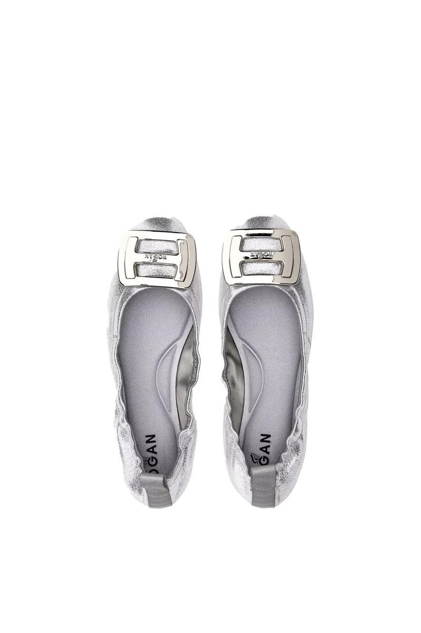 HOGAN Ballet Flats Silver Zilver