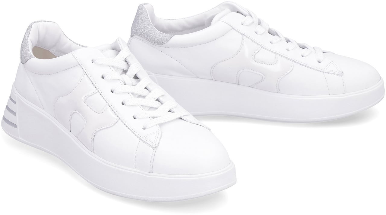 HOGAN Rebel leather low-top sneakers Wit