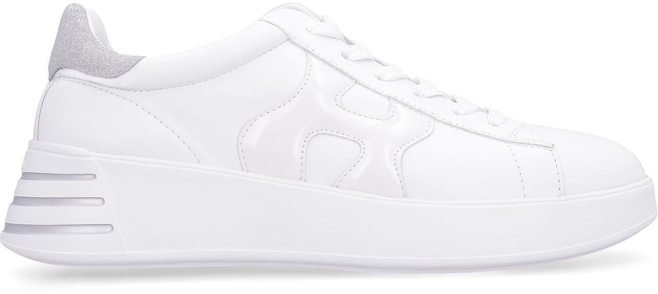HOGAN Rebel leather low-top sneakers Wit