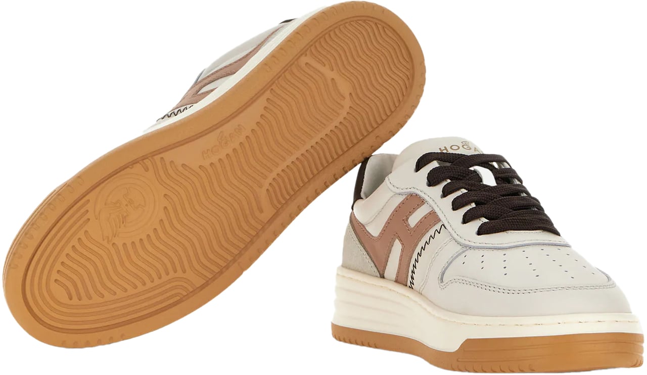 HOGAN Flat Shoes Avorio Tortora Beige