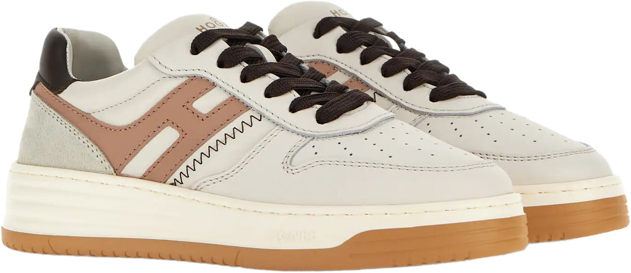 HOGAN Flat Shoes Avorio Tortora Beige