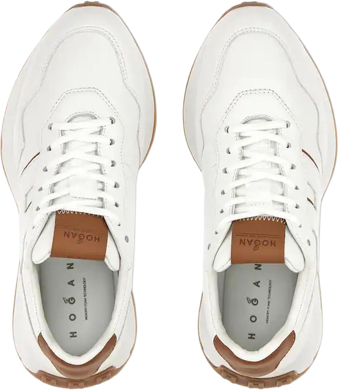 Hogan Dames H641 Allacciato H Patch sneakers Wit