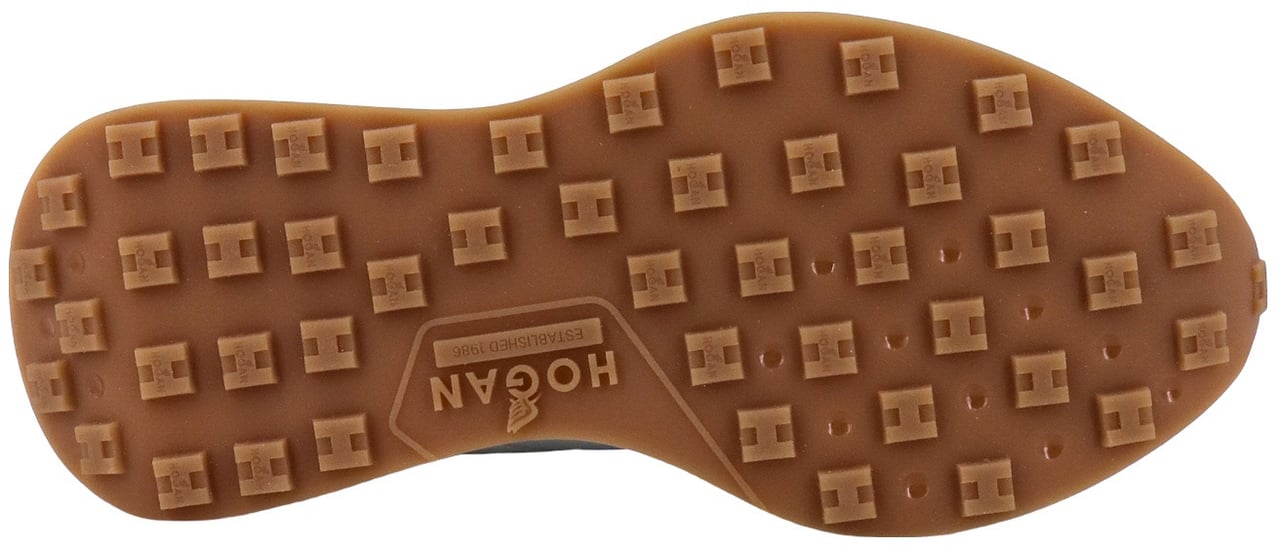 HOGAN Leather sneakers with contrasting profiles Wit