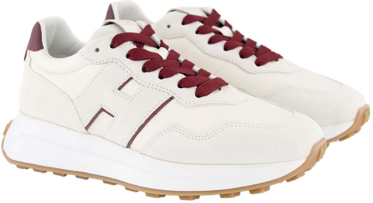 HOGAN Dames H641 Sneaker Wit/Bordo Wit