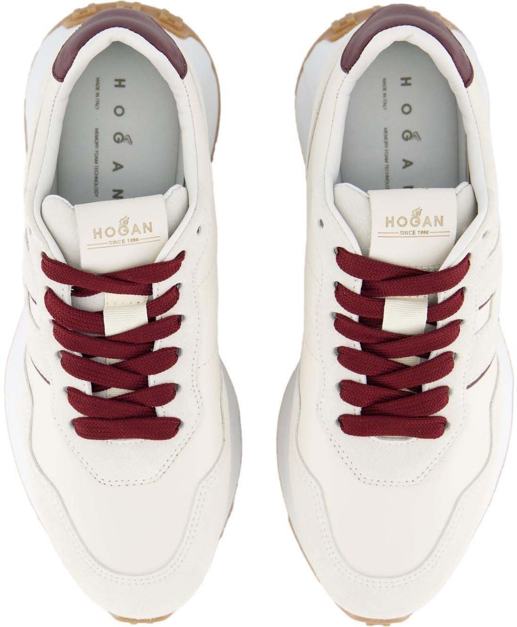 HOGAN Dames H641 Sneaker Wit/Bordo Wit