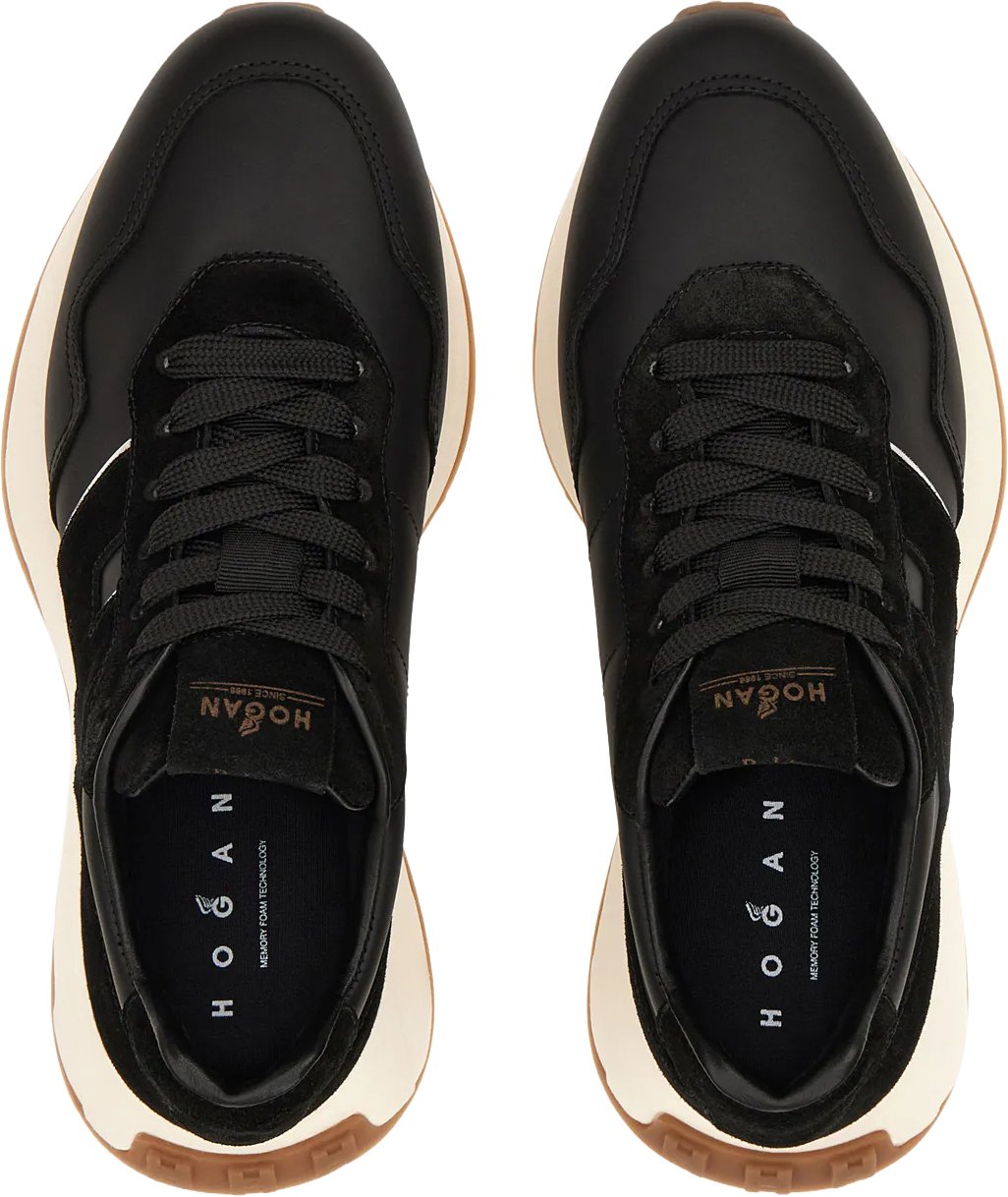 HOGAN Flat Shoes Nero Argento Zwart