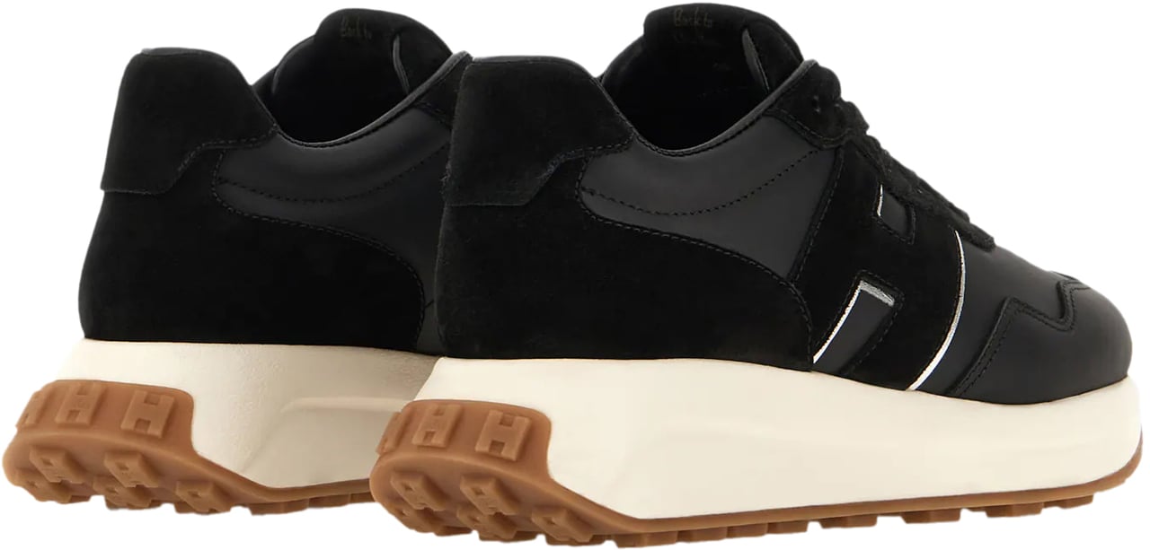 HOGAN Flat Shoes Nero Argento Zwart