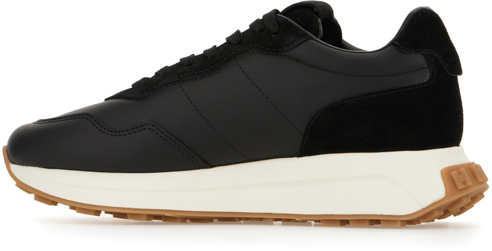 HOGAN HOGAN Black leather H641 sneakers Zwart