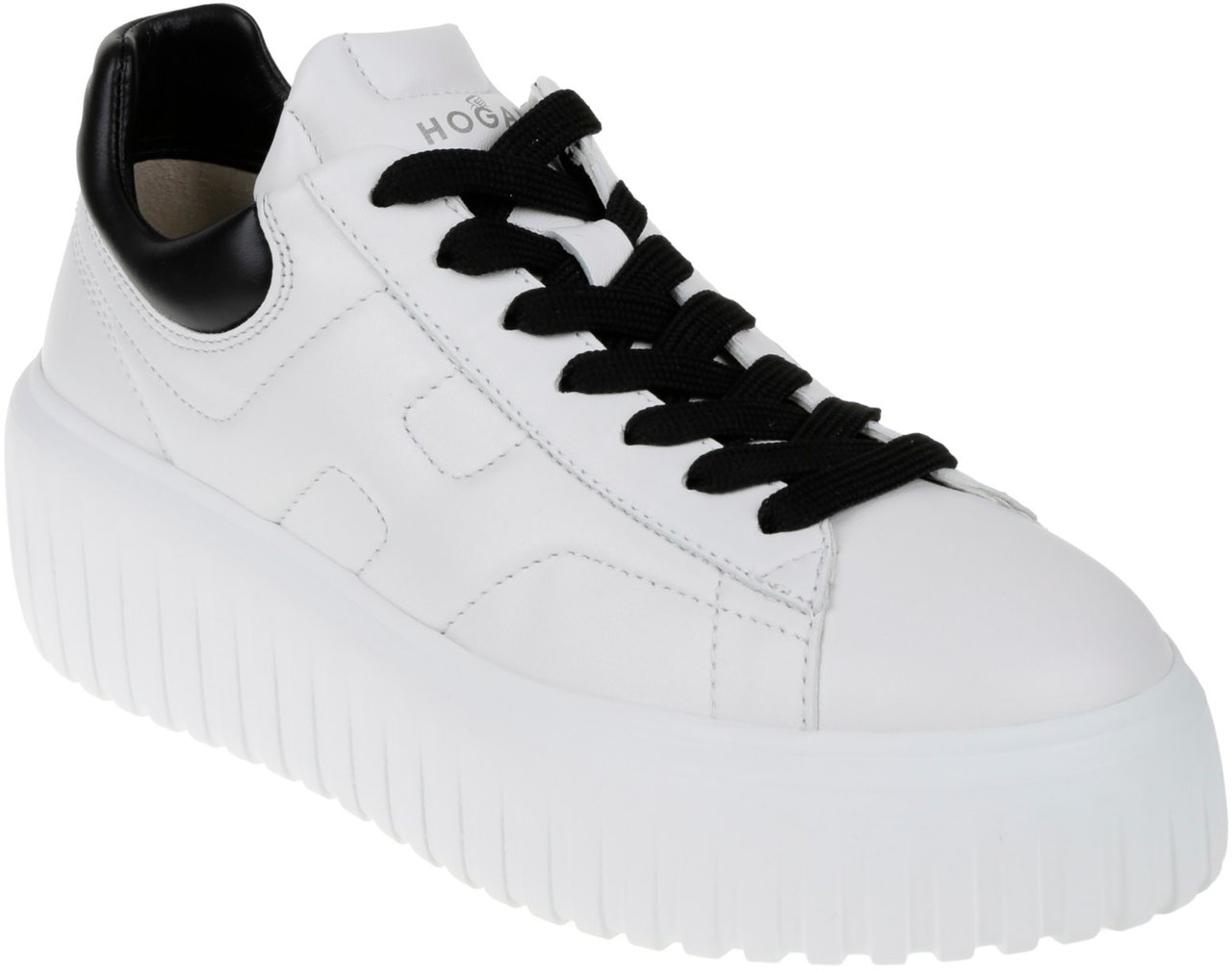 HOGAN Flat Shoes D Bianco Nero Zwart