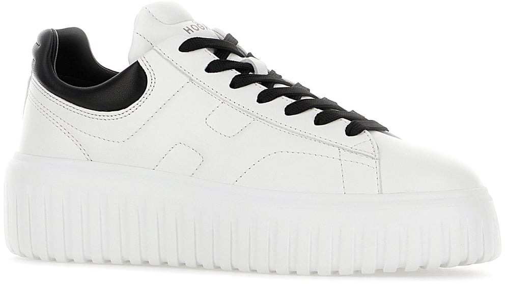 HOGAN HOGAN White nappa leather H-Stripes sneakers Wit