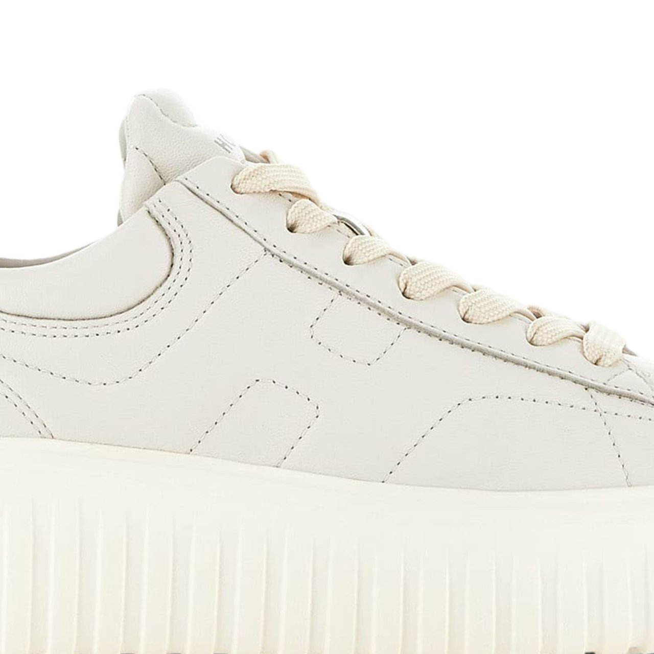 HOGAN H-Stripes Leather Sneakers Neutraal