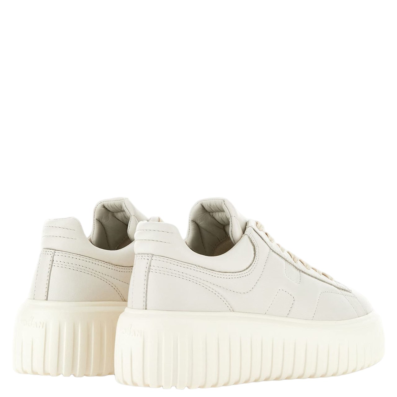 HOGAN H-Stripes Leather Sneakers Neutraal