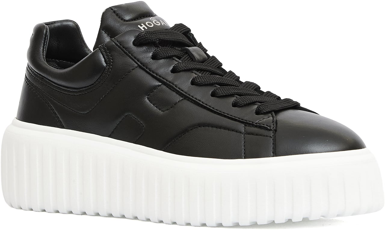 HOGAN Sneakers H Stripe Pelle Nero Zwart