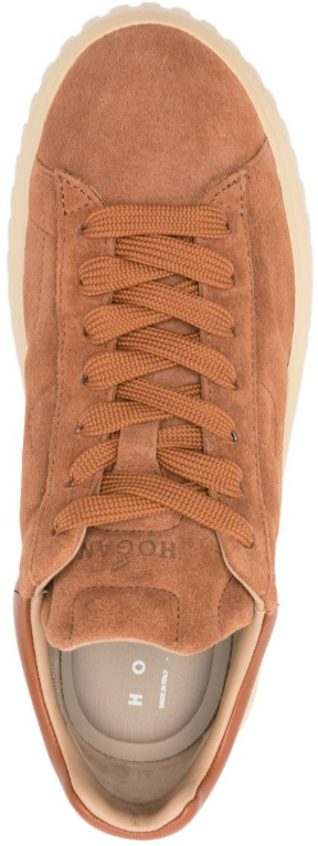 HOGAN Sneakers Leather Brown Bruin