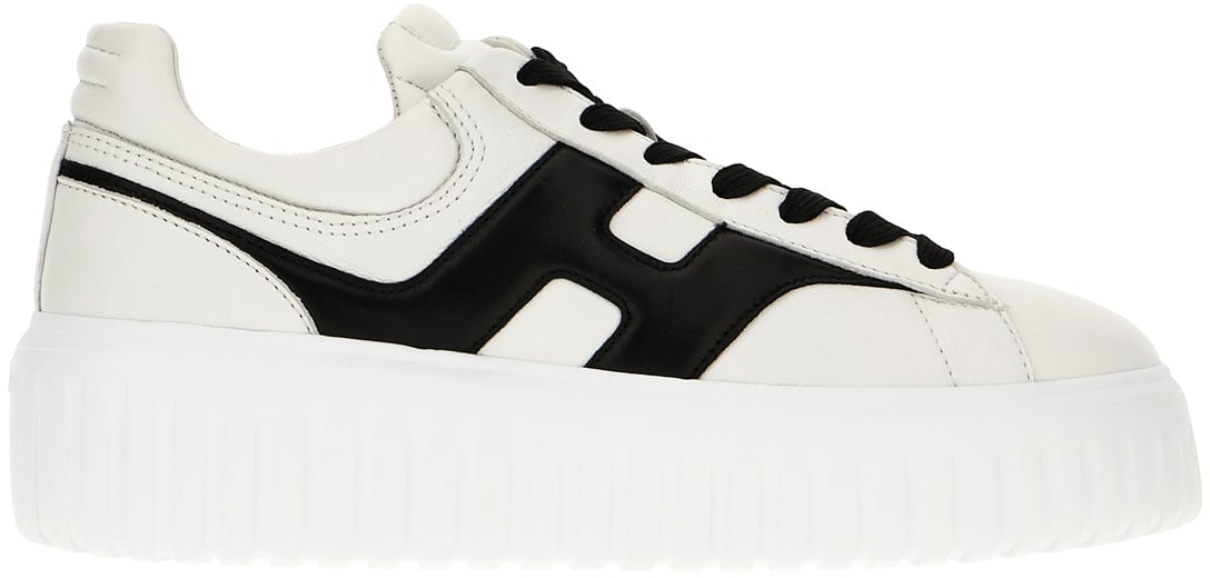 HOGAN HOGAN White nappa leather H-Stripes sneakers Wit