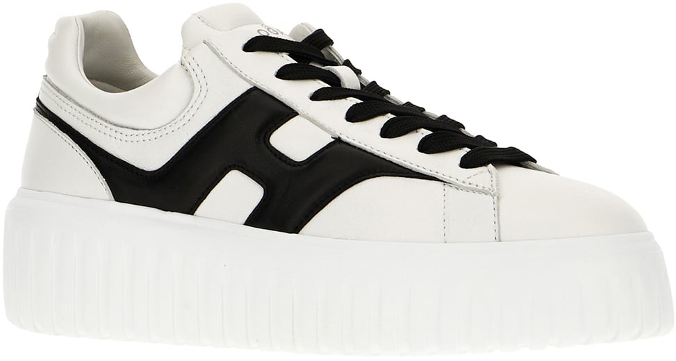 HOGAN HOGAN White nappa leather H-Stripes sneakers Wit