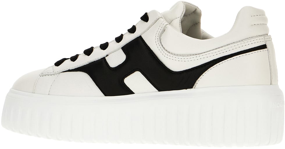 HOGAN HOGAN White nappa leather H-Stripes sneakers Wit