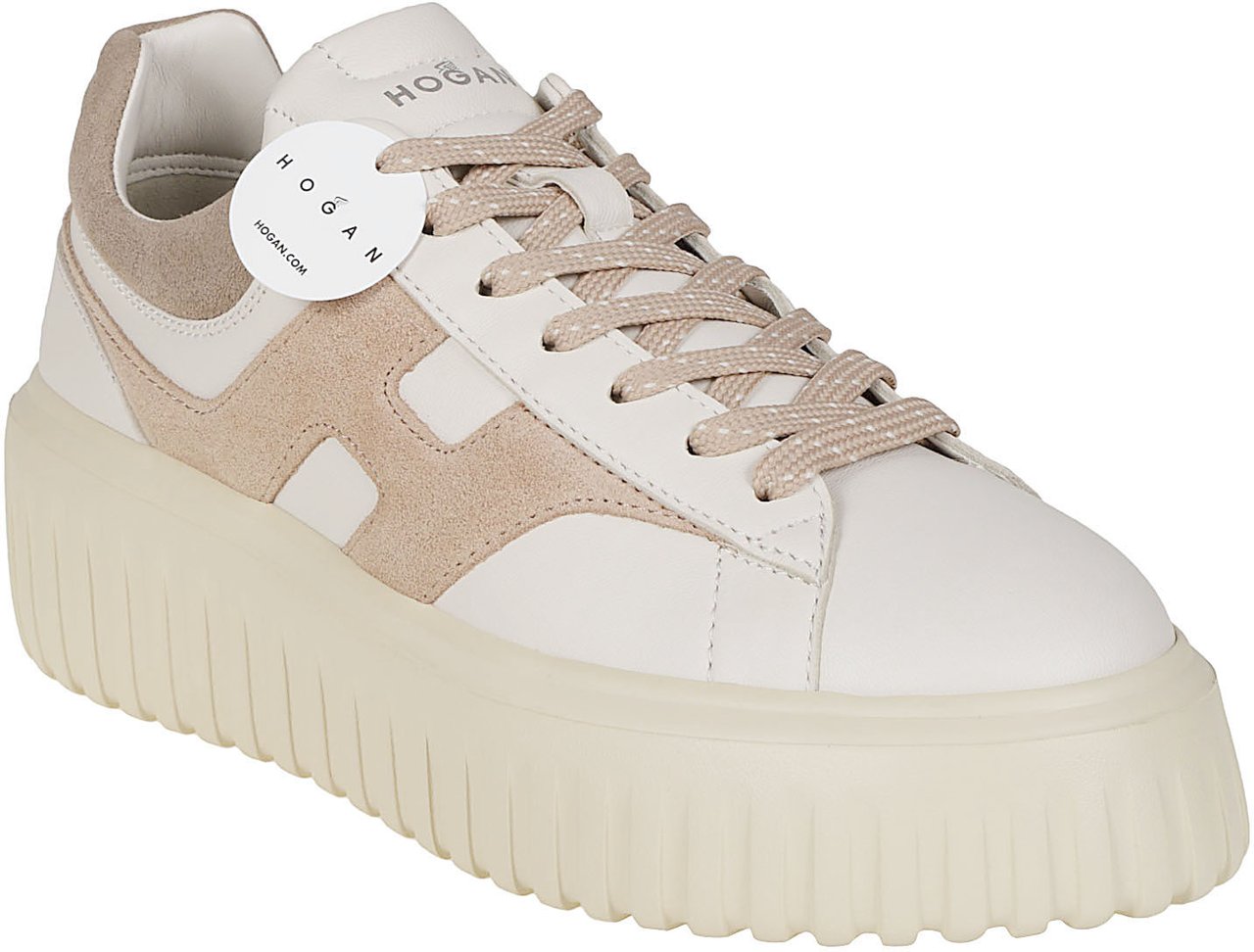 HOGAN H-stripes Sneakers Nude Beige