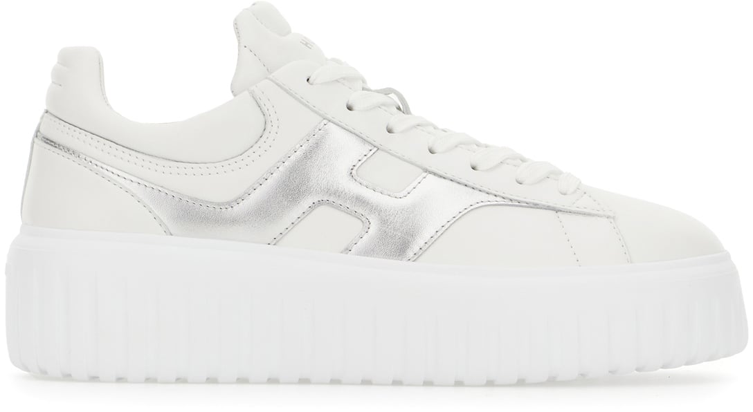 HOGAN HOGAN White nappa leather H-Stripes sneakers Wit