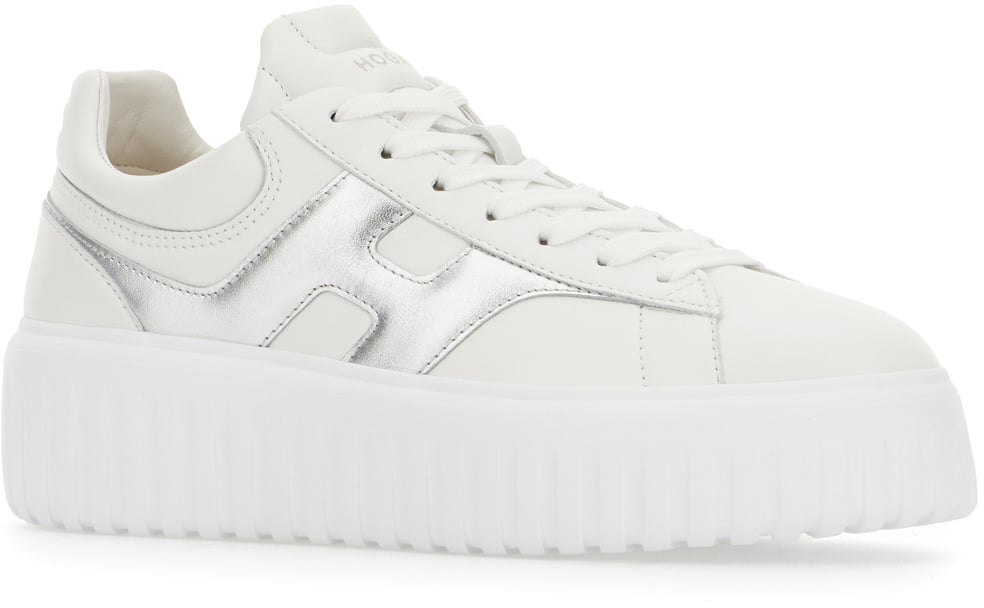 HOGAN HOGAN White nappa leather H-Stripes sneakers Wit