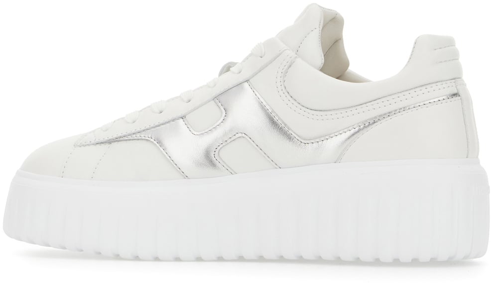 HOGAN HOGAN White nappa leather H-Stripes sneakers Wit