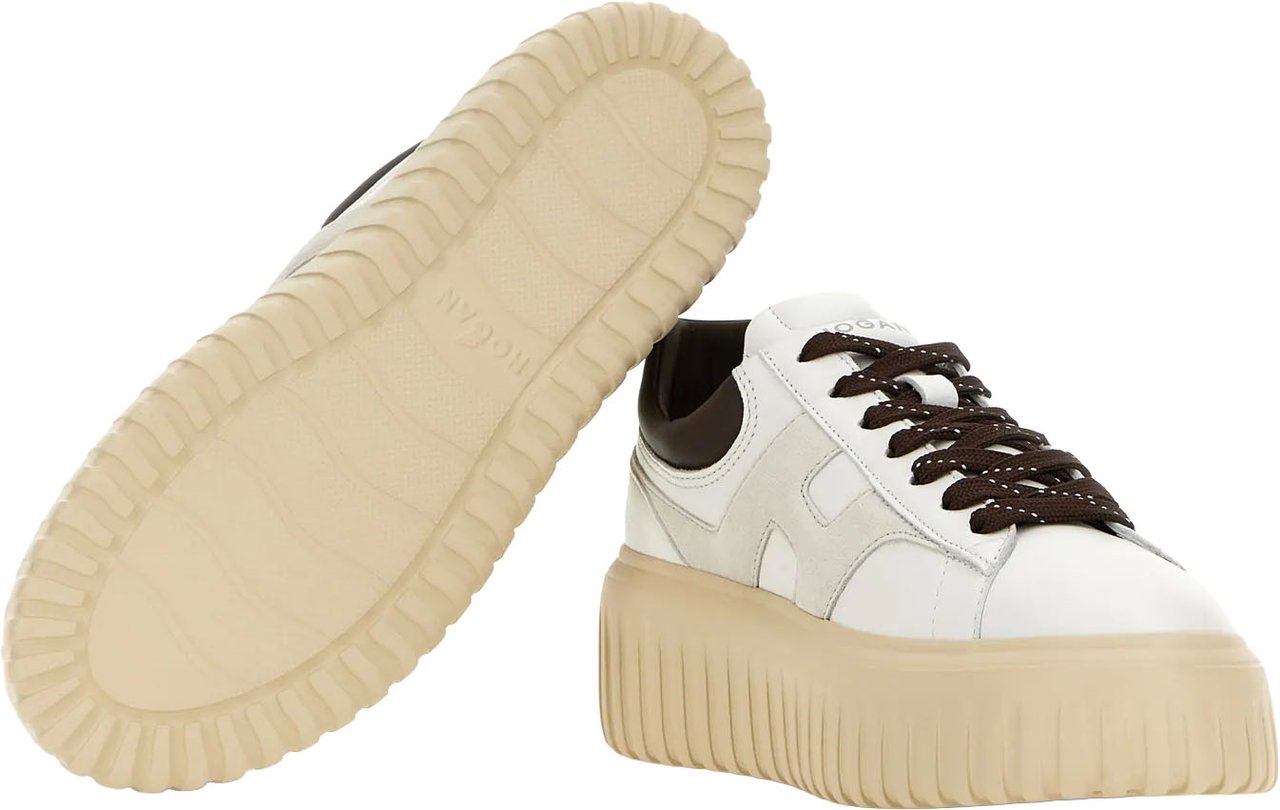 HOGAN Flat Shoes Bianco Grigio Wit
