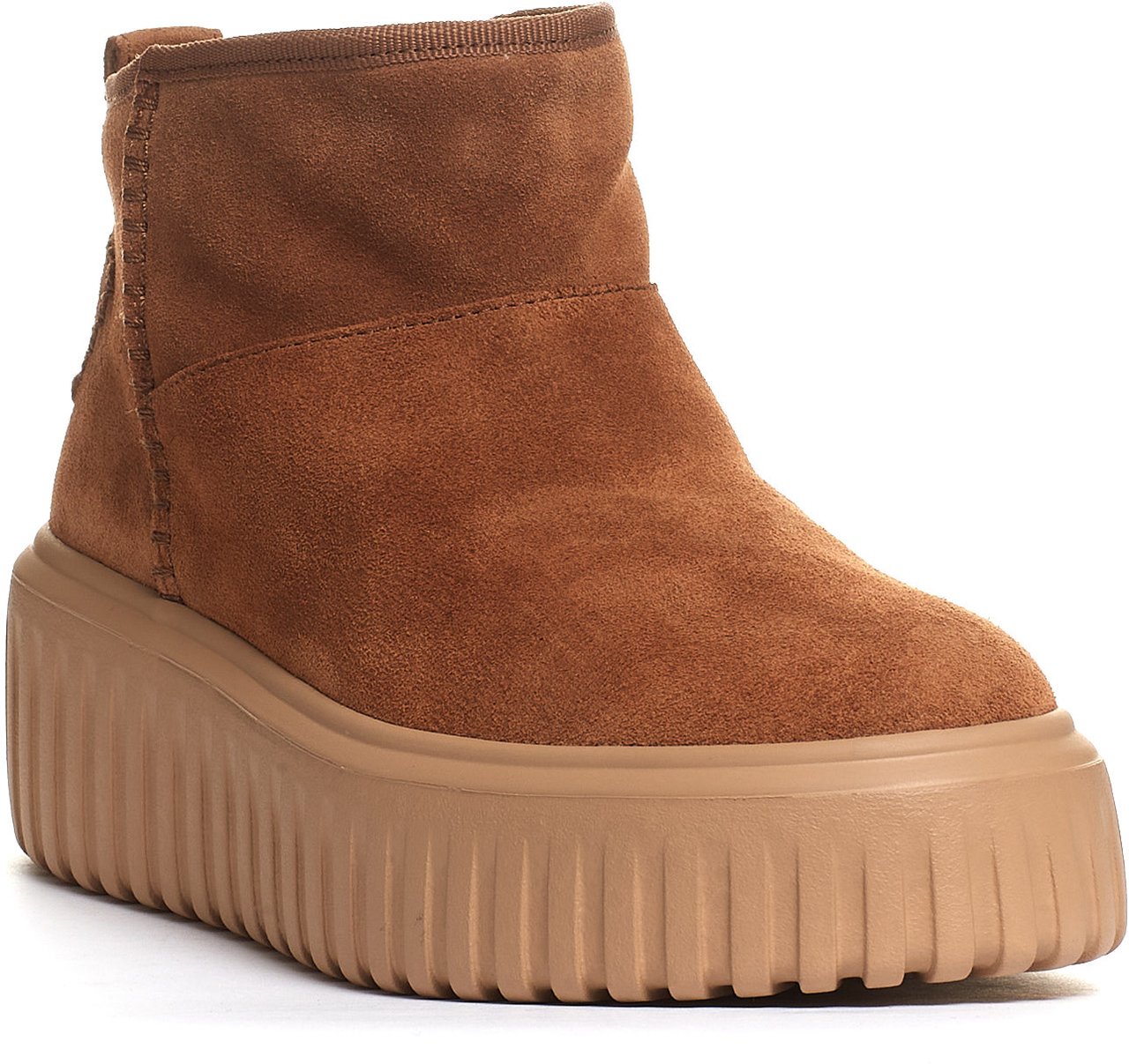 HOGAN H Stripes Low Boot Camoscio Cuoio Bruin