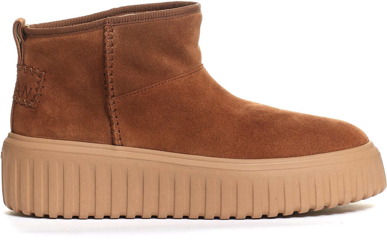 HOGAN H Stripes Low Boot Camoscio Cuoio Bruin