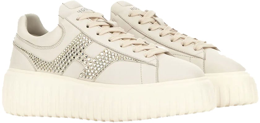 HOGAN Flat Shoes Yogurt Bianco Marmo Wit
