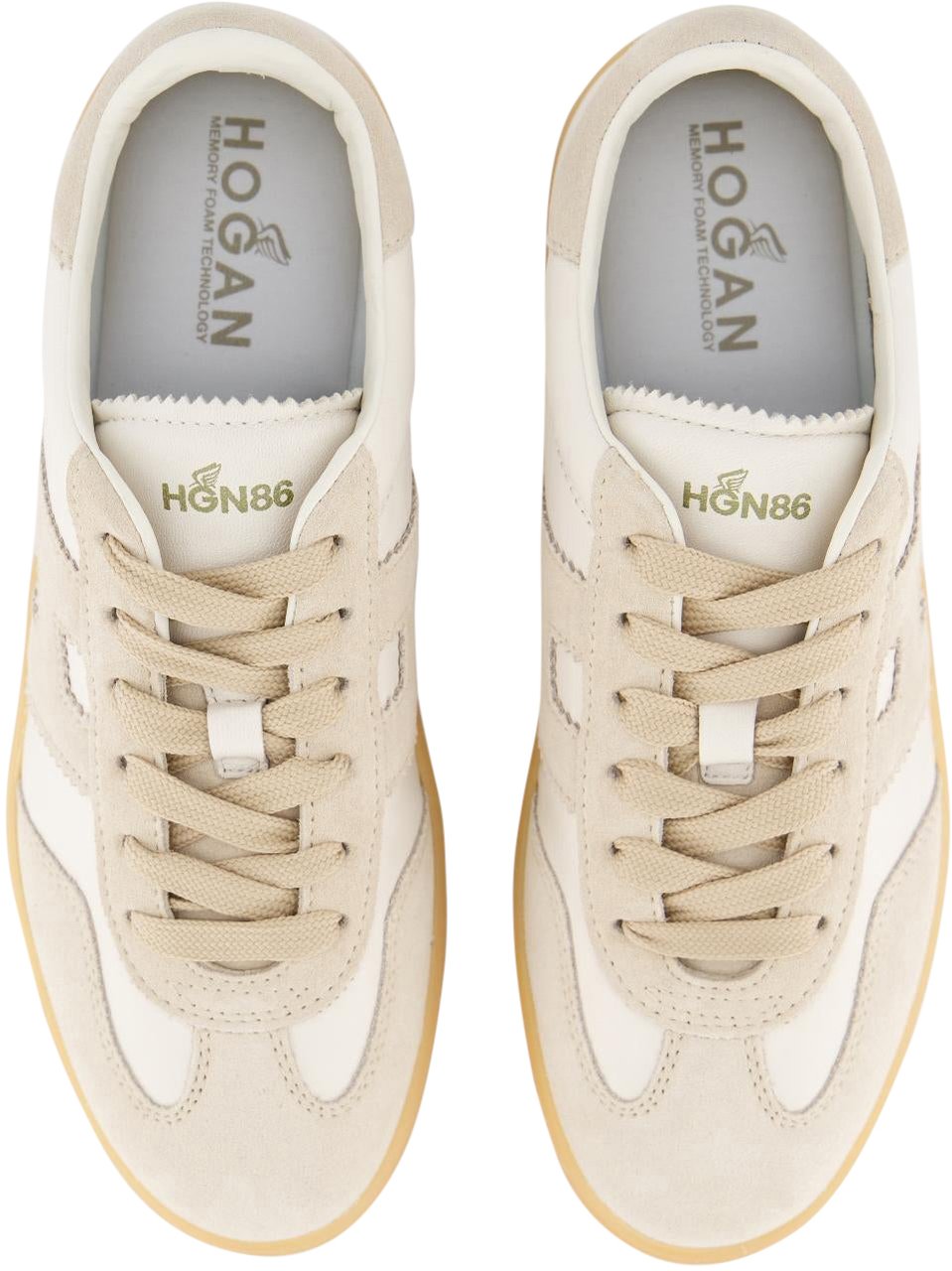 HOGAN Dames Cool Sneaker Wit/Beige Wit