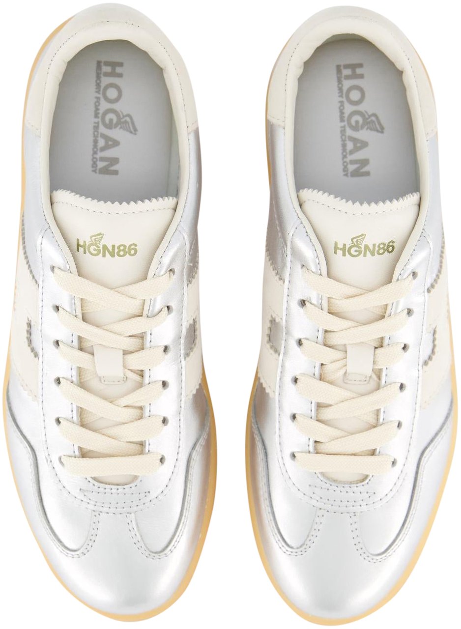 HOGAN Dames Cool Sneaker Zilver Metallic