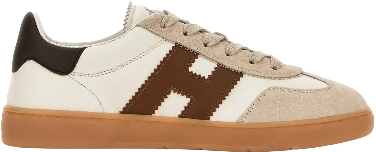 HOGAN Flat Shoes Avorio Marrone Bruin