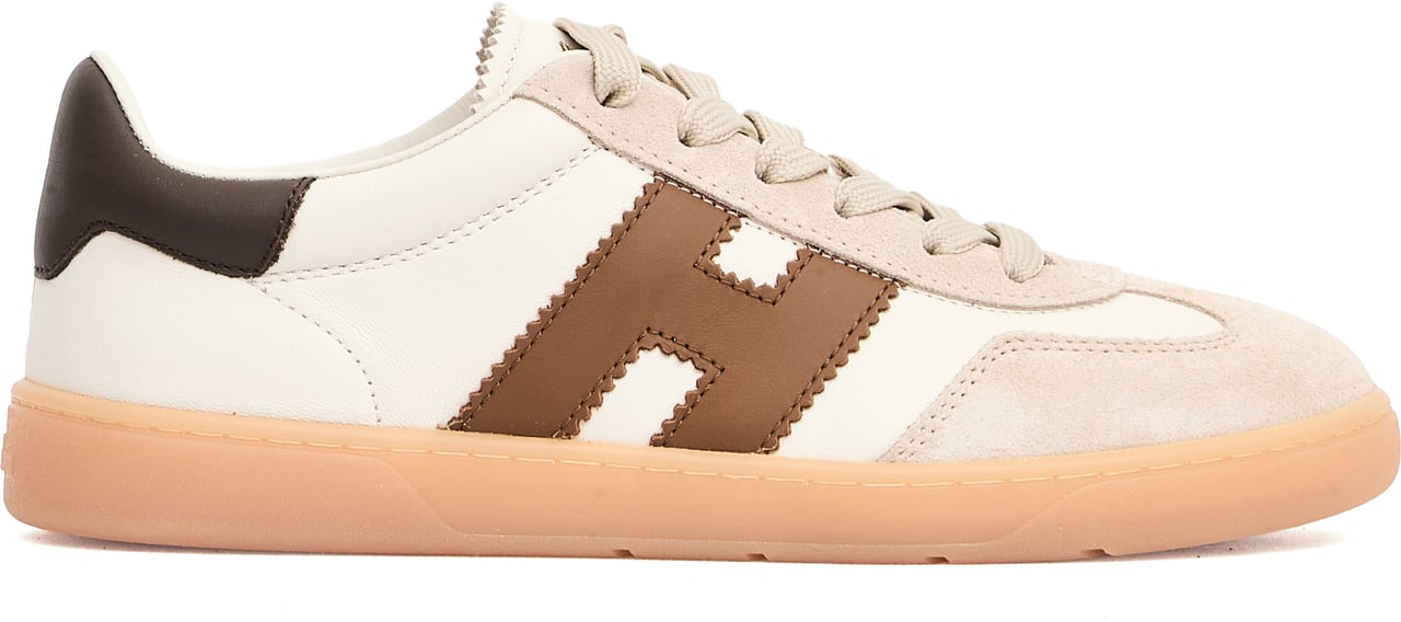HOGAN Sneakers Cool Pelle Bianco H Ciccolato Wit