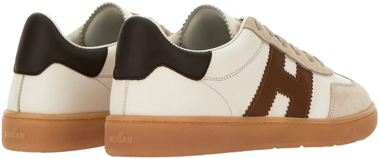 HOGAN Flat Shoes Avorio Marrone Bruin