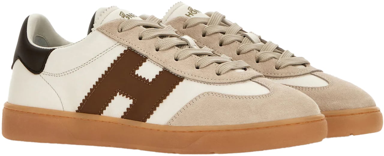 HOGAN Flat Shoes Avorio Marrone Bruin