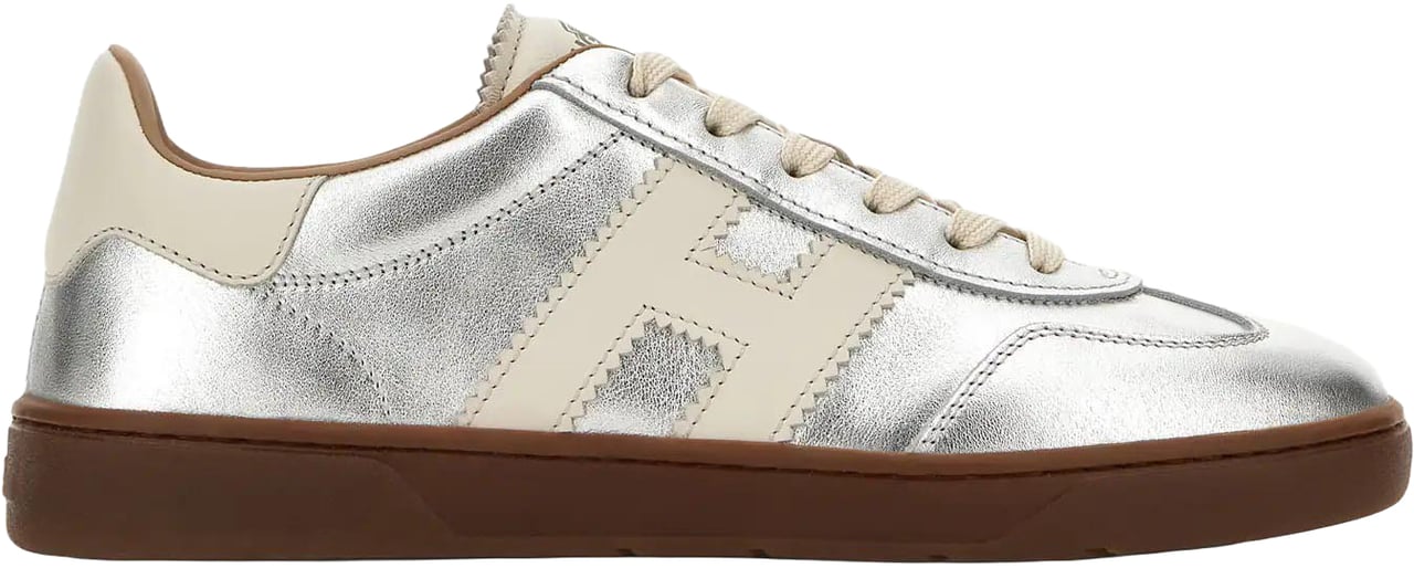 HOGAN Flat Shoes Argento Yogurt Zilver