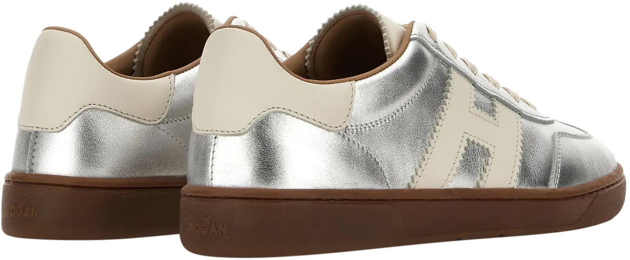 HOGAN Flat Shoes Argento Yogurt Zilver